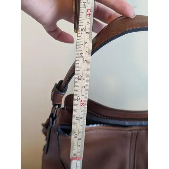 Realer Women Large Brown Crossbody Handbag - Picture 11 of 11